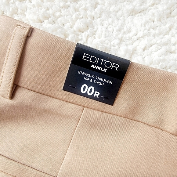 NWT Tan Express Editor ankle straight through hip & thigh size 00 Capri slacks - Picture 3 of 15
